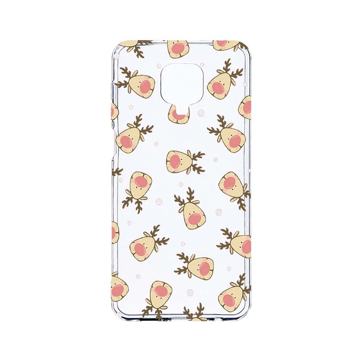 Husa BestCase® Clear Silicon 2MM, Compatibila Cu Xiaomi Redmi Note 9 Pro / Redmi Note 9 Pro Max, Xmas, Antisoc, Protectie Camera, Margini ridicate pentru protectia ecranului, T 349