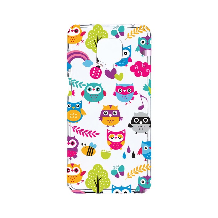 Husa BestCase® Clear Silicon 2MM, Compatibila Cu Xiaomi Redmi Note 9 Pro / Redmi Note 9 Pro Max, Owl, Antisoc, Protectie Camera, Margini ridicate pentru protectia ecranului, T 43