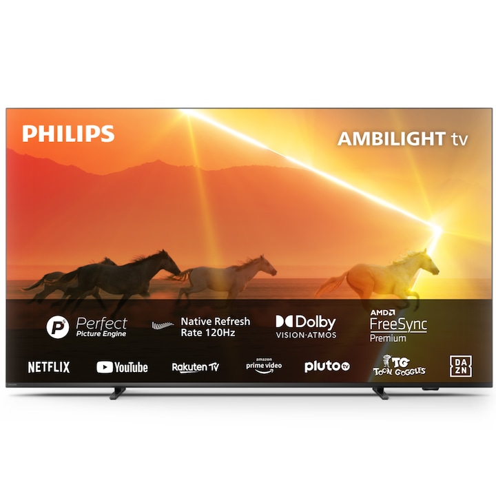 Телевизор Philips AMBILIGHT tv MiniLED 55PML9008, 55"(139 см), Smart, 4K Ultra HD, 100hz, Class F (Модел 2023)