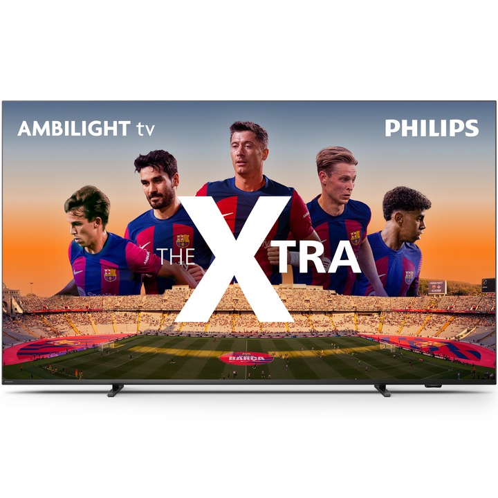 Televizor Philips AMBILIGHT tv MiniLED 65PML9008, 164 cm, Smart TV, 4K Ultra HD, 100hz, Clasa F (Model 2023)