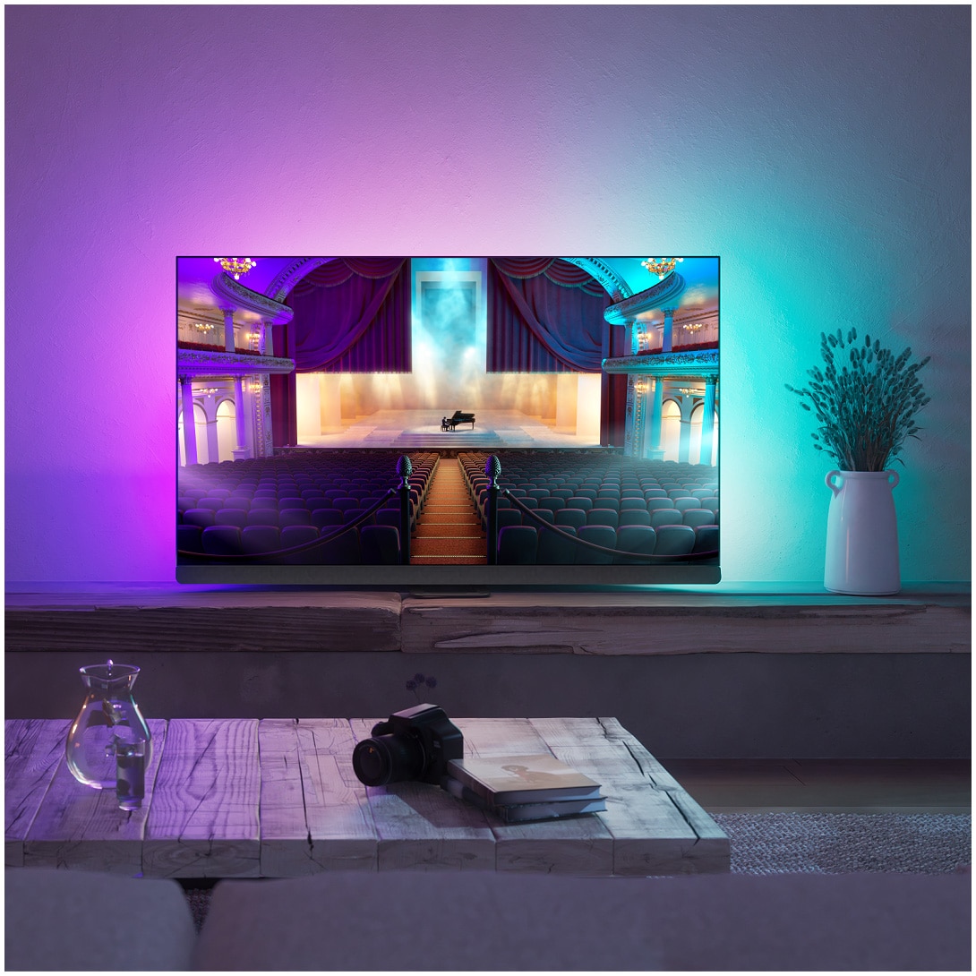 Televizor Philips AMBILIGHT Tv OLED 55OLED908, 139 Cm, Google TV, 4K ...