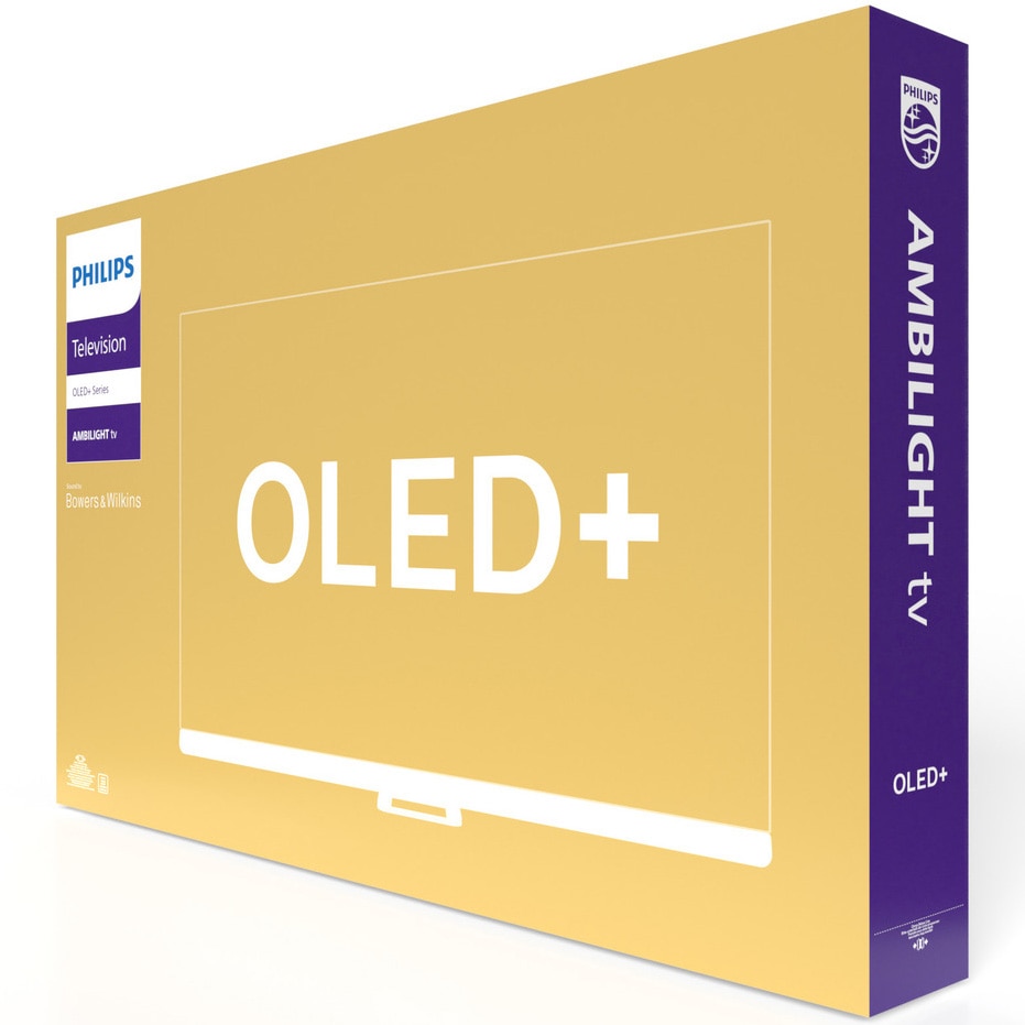 Televizor Philips AMBILIGHT tv OLED 65OLED908, 164 cm, Google TV, 4K Ultra HD, 100hz, Clasa G (Model 2023)