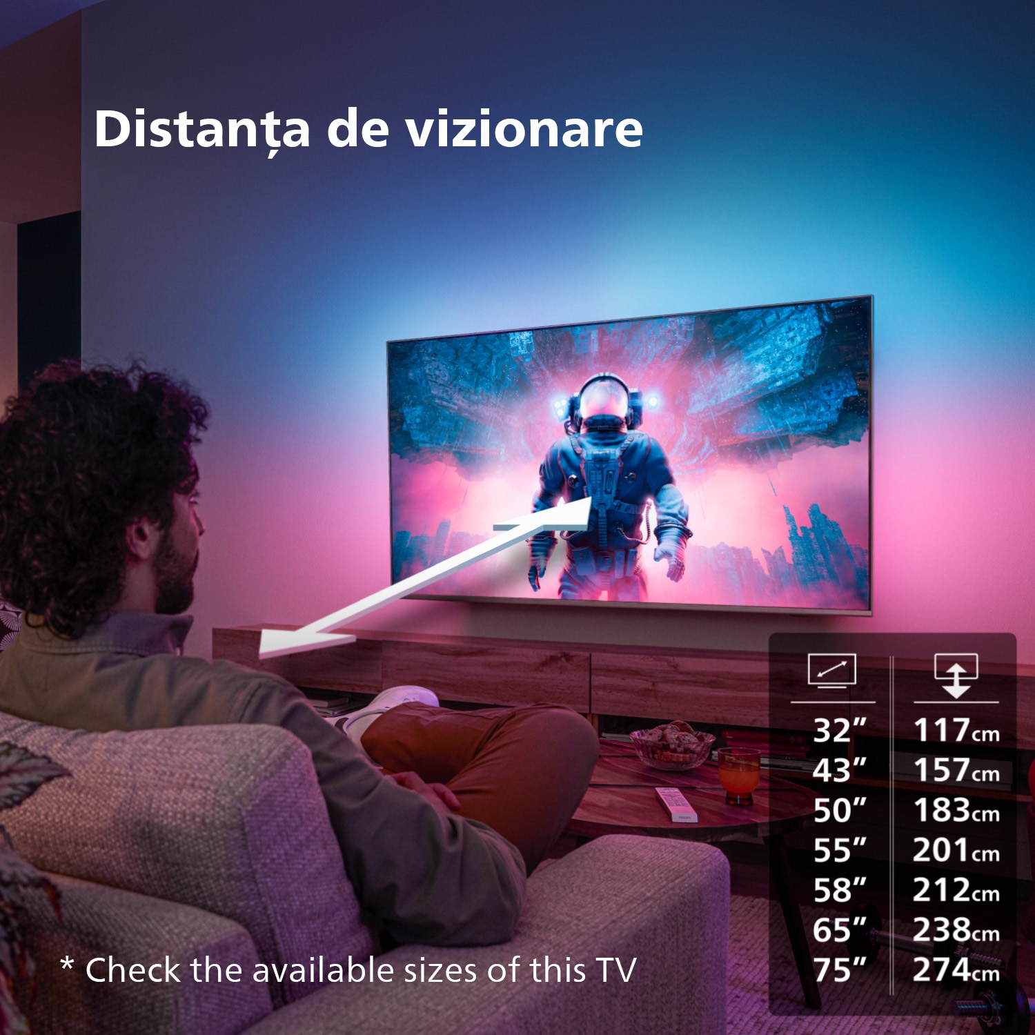 Televizor Philips AMBILIGHT tv OLED 65OLED908, 164 cm, Google TV, 4K Ultra HD, 100hz, Clasa G (Model 2023)