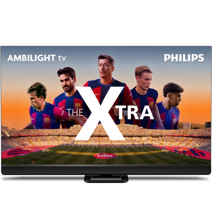 Televizor Philips AMBILIGHT tv MiniLED 65PML9308, 164 cm, Smart TV, 4K Ultra HD, 100hz, Clasa F (Model 2023)