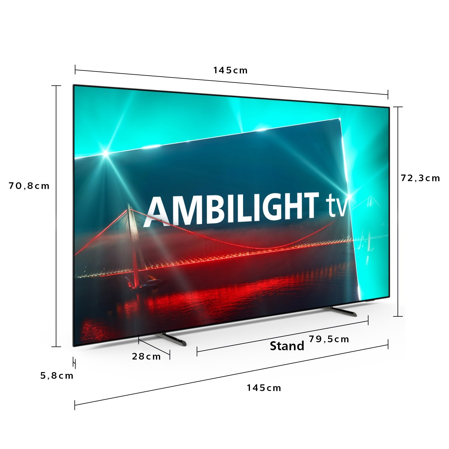 TELEVISOR 65'' UHD 4K 120Hz OLED 65OLED718 SMART TV AMBILIGHT 3…