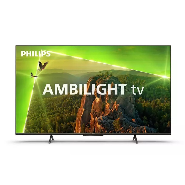 Televizor Philips AMBILIGHT tv LED 75PUS8118, 189 cm, Smart TV, 4K Ultra HD, Clasa F (Model 2023)