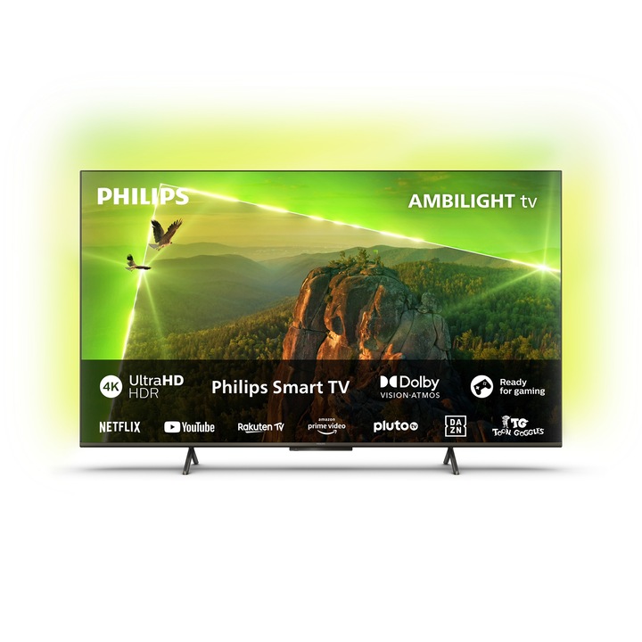 Телевизор Philips AMBILIGHT LED 70PUS8118, 70" (177 см), Smart, 4K Ultra HD, Клас F (Модел 2023)