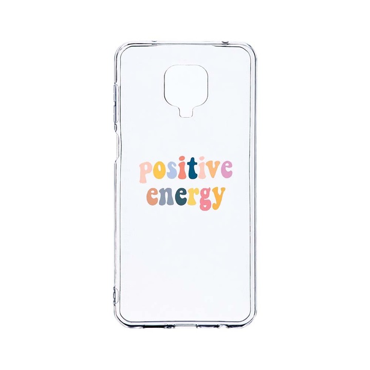 Husa BestCase® Clear Silicon 2MM, Compatibila Cu Xiaomi Redmi Note 9 Pro / Redmi Note 9 Pro Max, Positive Energy, Antisoc, Protectie Camera, Margini ridicate pentru protectia ecranului, T 479
