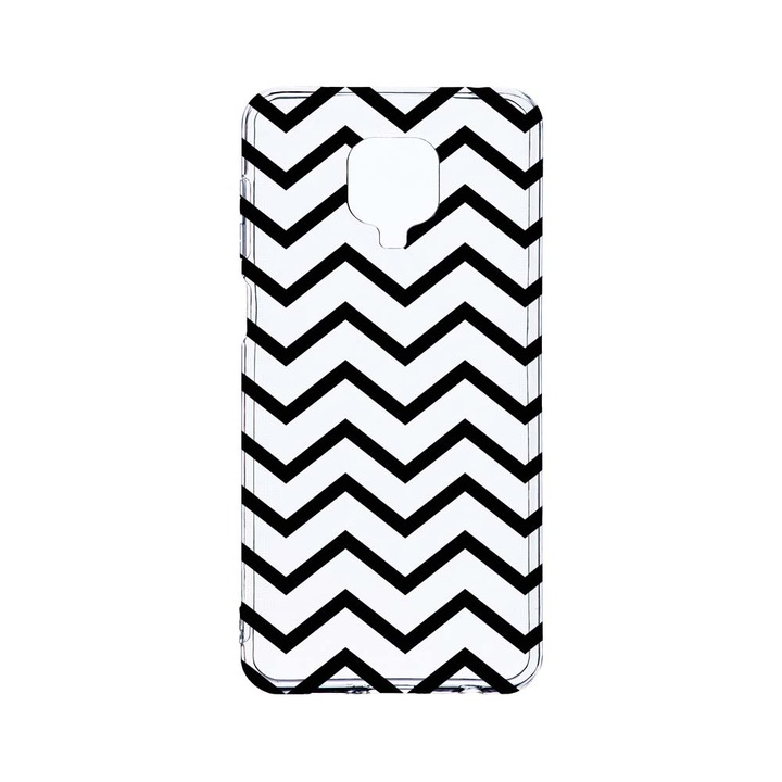 Husa BestCase® Clear Silicon 2MM, Compatibila Cu Xiaomi Redmi Note 9 Pro / Redmi Note 9 Pro Max, Zebra Line, Antisoc, Protectie Camera, Margini ridicate pentru protectia ecranului, T 52