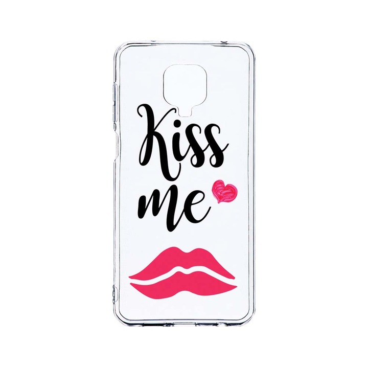 Husa BestCase® Clear Silicon 2MM, Compatibila Cu Xiaomi Redmi Note 9S, Kiss Me, Antisoc, Protectie Camera, Margini ridicate pentru protectia ecranului, T 103