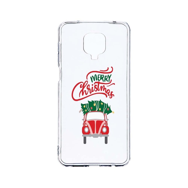 Husa BestCase® Clear Silicon 2MM, Compatibila Cu Xiaomi Redmi Note 9 Pro / Redmi Note 9 Pro Max, Merry Xmas, Antisoc, Protectie Camera, Margini ridicate pentru protectia ecranului, T 357