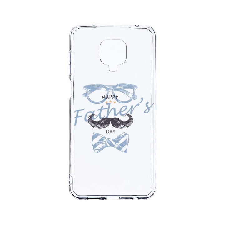 Husa BestCase® Clear Silicon 2MM, Compatibila Cu Xiaomi Redmi Note 9S, Fathers Day, Antisoc, Protectie Camera, Margini ridicate pentru protectia ecranului, T 797