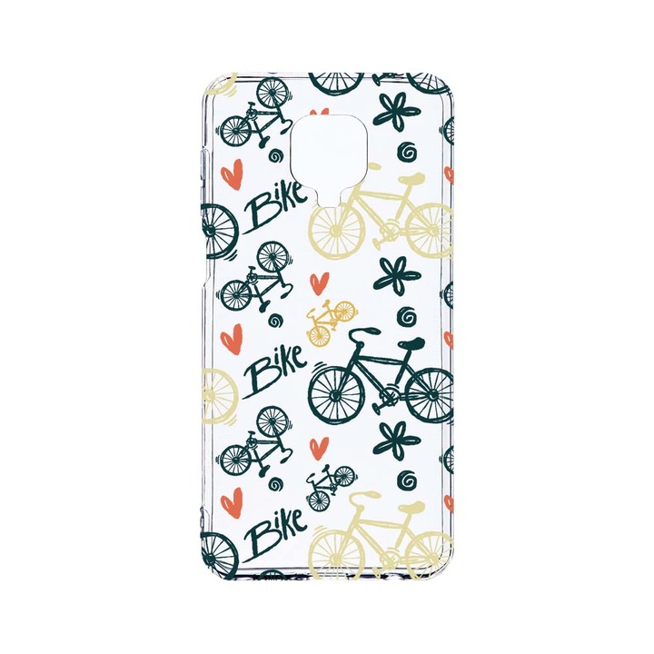 Husa BestCase® Clear Silicon 2MM, Compatibila Cu Xiaomi Redmi Note 9 Pro / Redmi Note 9 Pro Max, Bike Love, Antisoc, Protectie Camera, Margini ridicate pentru protectia ecranului, T 781