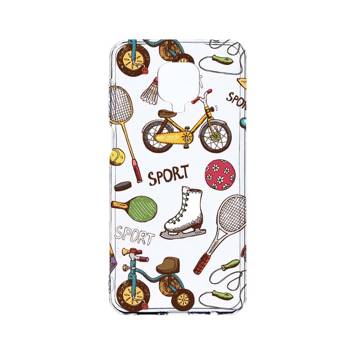 Husa BestCase® Clear Silicon 2MM, Compatibila Cu Xiaomi Redmi Note 9 Pro / Redmi Note 9 Pro Max, Summer Sports, Antisoc, Protectie Camera, Margini ridicate pentru protectia ecranului, T 776