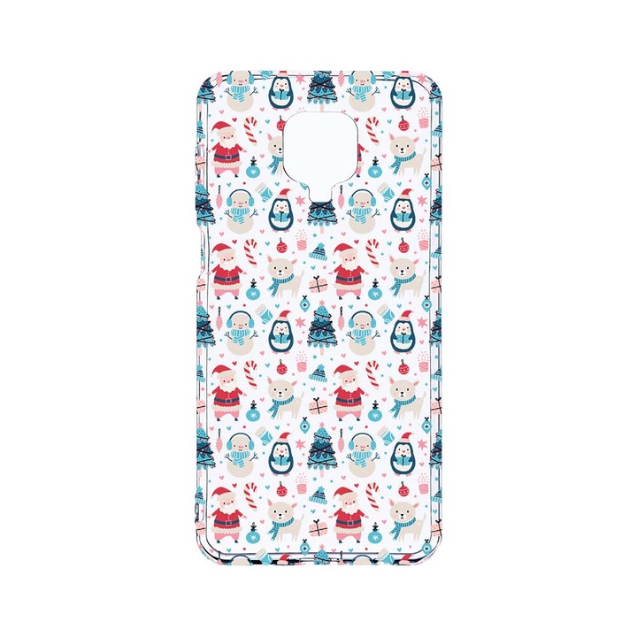 Husa BestCase® Clear Silicon 2MM, Compatibila Cu Xiaomi Redmi Note 9 Pro / Redmi Note 9 Pro Max, Christmas Ornaments, Antisoc, Protectie Camera, Margini ridicate pentru protectia ecranului, T 876