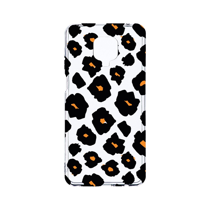 Husa BestCase® Clear Silicon 2MM, Compatibila Cu Xiaomi Redmi Note 9 Pro / Redmi Note 9 Pro Max, Original Leopard Pattern, Antisoc, Protectie Camera, Margini ridicate pentru protectia ecranului, T 1038