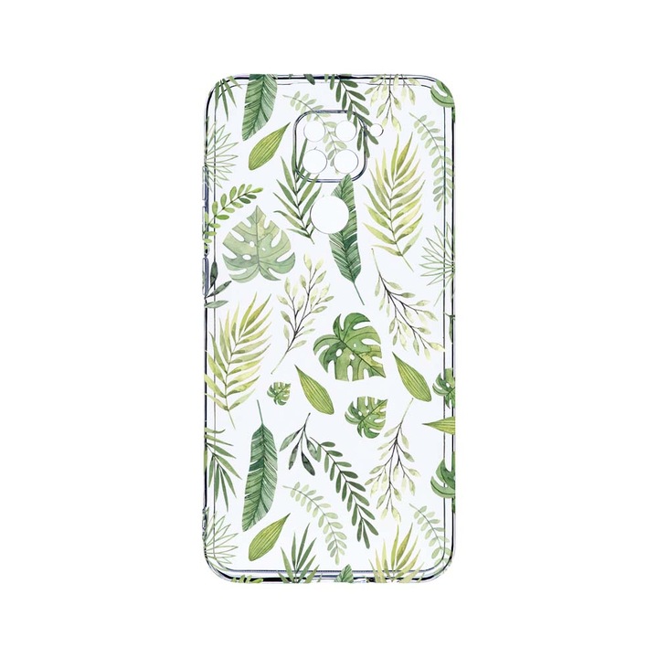 Husa BestCase® Clear Silicon 2MM, Compatibila Cu Xiaomi Redmi Note 9, Feathers, Antisoc, Protectie Camera, Margini ridicate pentru protectia ecranului, T 77