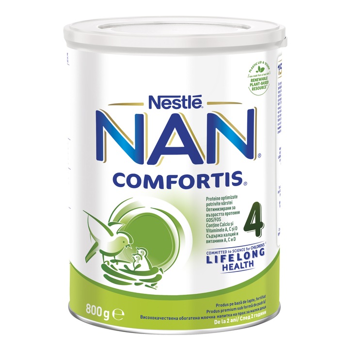 Formula de lapte praf Nestle NAN 4 Comfortis, 800 g, de la 2 ani