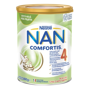 Formula de lapte praf Nestle NAN 4 Comfortis, 800 g, de la 2 ani Formula de lapte praf Nestle NAN 4 Comfortis, 800 g, de la 2 ani