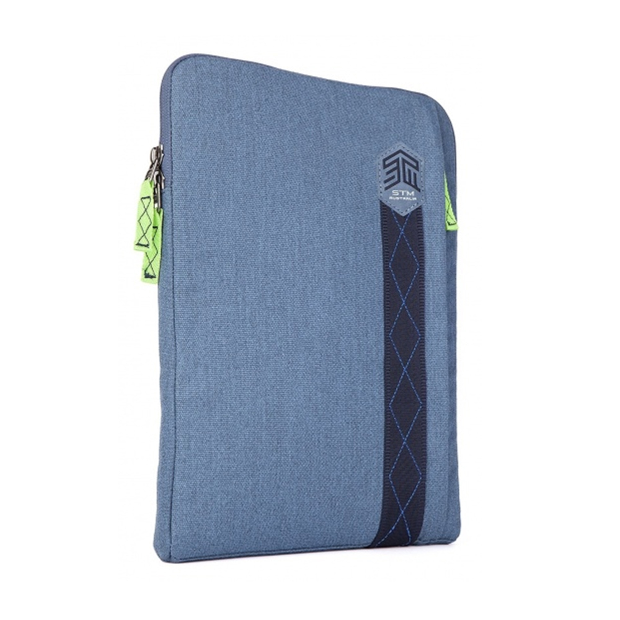 Husa de design rezistenta la soc si la apa pentru iPad Pro 12.9 2018, iPad Pro 12.9 2020, iPad Pro 12.9 2021, MacBook Air 11, MacBook 12, laptopuri si tablete de pana la 12,9 inch, STM Ridge Sleeve, albastru