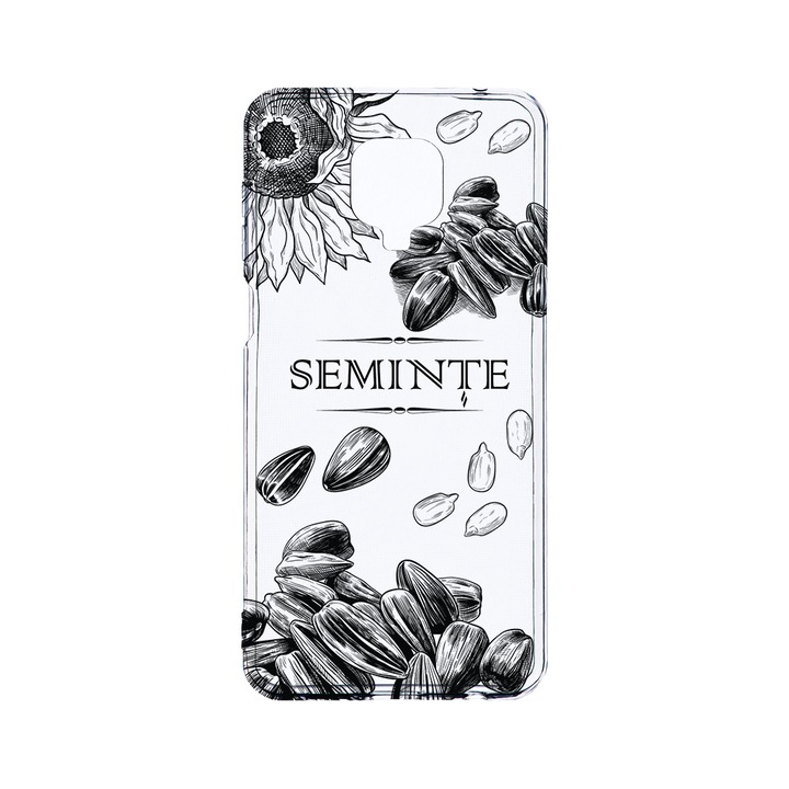 Husa BestCase® Clear Silicon 2MM, Compatibila Cu Xiaomi Redmi Note 9S, Seminte, Antisoc, Protectie Camera, Margini ridicate pentru protectia ecranului, T 1068