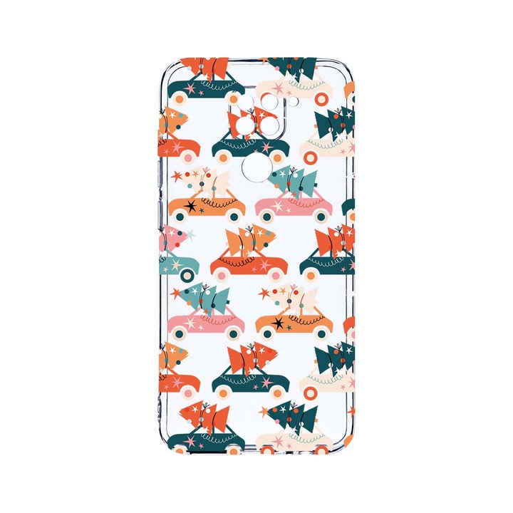 Husa BestCase® Clear Silicon 2MM, Compatibila Cu Xiaomi Redmi Note 9, Christmas Season, Antisoc, Protectie Camera, Margini ridicate pentru protectia ecranului, T 874