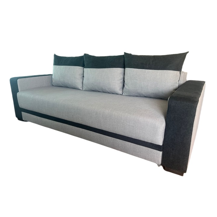 Canapea extensibila Modella Lotus Gri/Negru L 228, l 100, h 95 cm