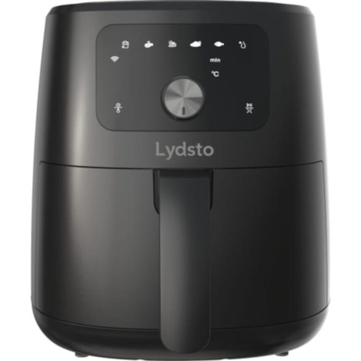 Friteuza cu aer cald XXL, Xiaomi Lydsto, 5 L, 1700 W, Timer, Suprafata antiaderenta, Grilaj suplimentar gratar, Negru