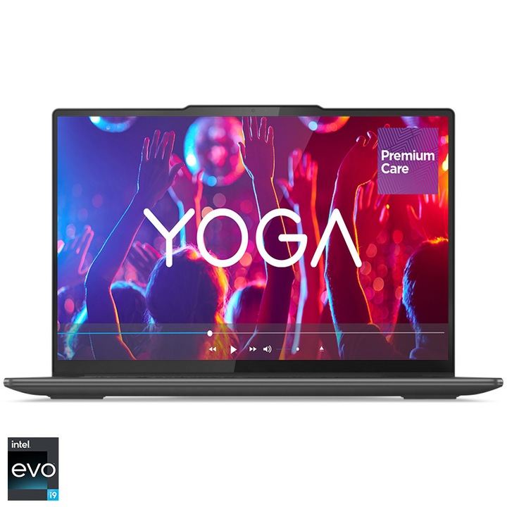 Laptop ultraportabil Lenovo Yoga Pro 9 14IRP8 cu procesor Intel® Core™ i9-13905H pana la 5.40 GHz, 14.5", 3K, Mini LED, 165Hz, Touch, 32GB, 1TB SSD, NVIDIA® GeForce RTX™ 4060 8GB GDDR6, Windows 11 Home, Storm Grey, 3y on-site Premium Care