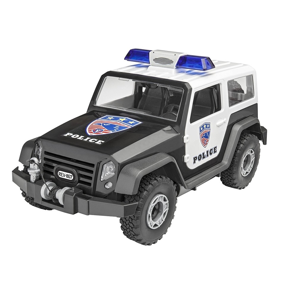 Macheta de asamblat Revell, Junior Kit - Jeep de Politie, 29 piese