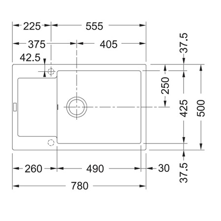 Chiuveta fragranite Franke MRG 611-78/49, 780x500mm, reversibila, grafite