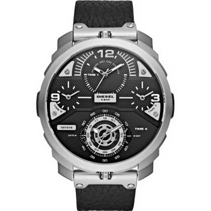 Ceas barbatesc DIESEL MACHINUS BIG - DZ7379 - negru, piele, Quartz