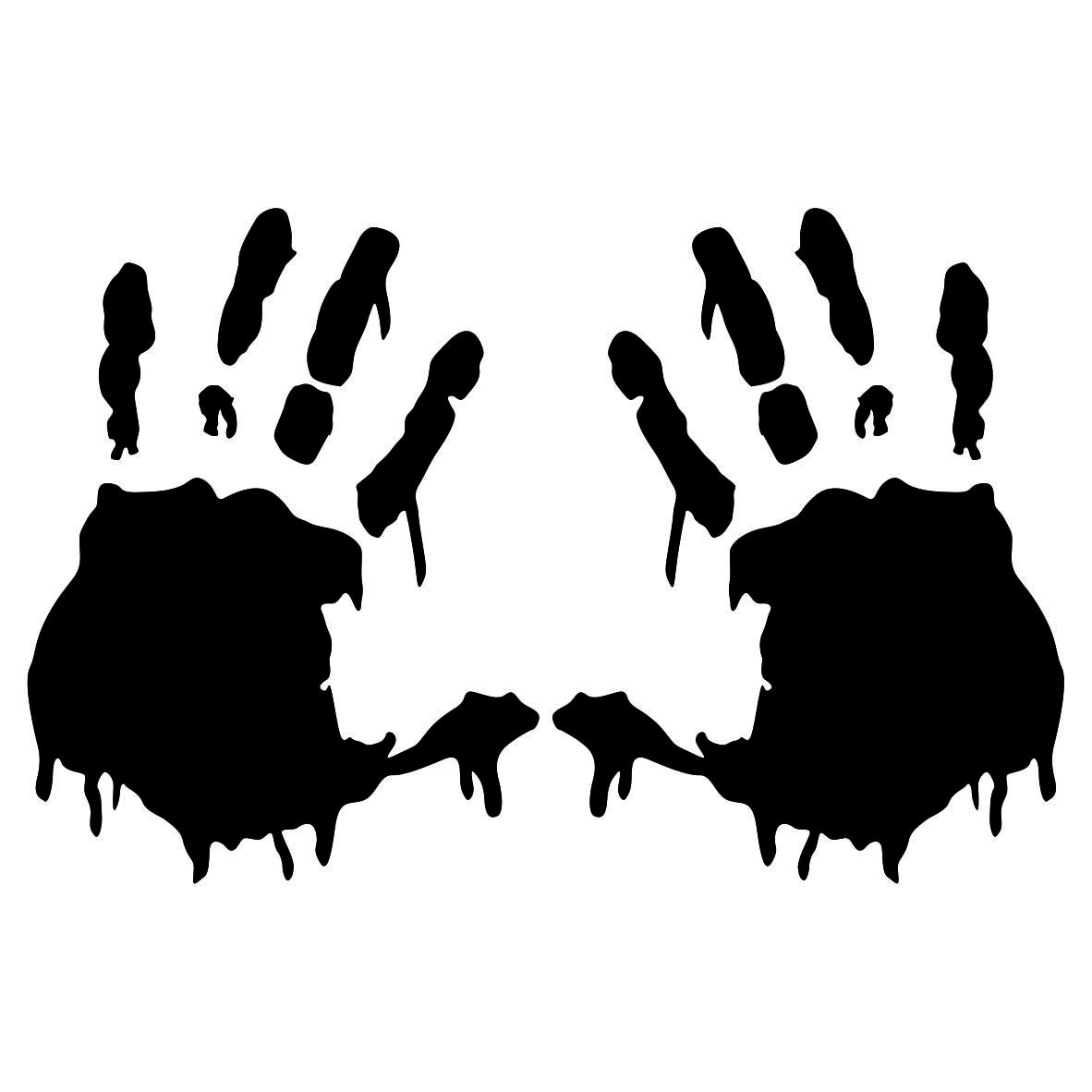 Sticker auto - Palme (set 2 bucati) - 15 x 12 cm - Negru mat