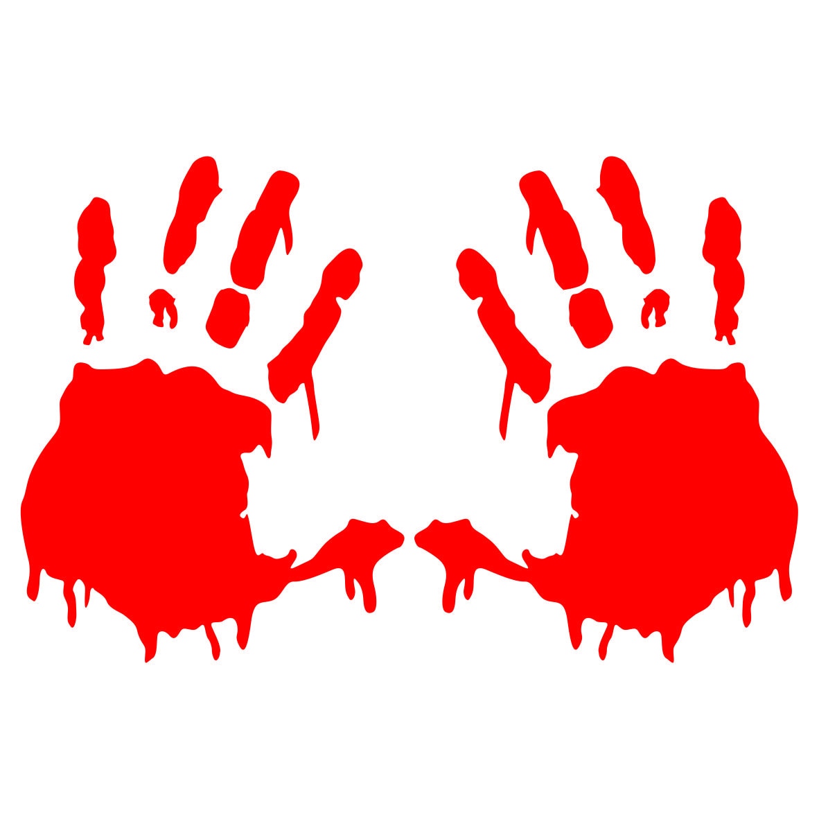 Sticker auto - Palme (set 2 bucati) - 15 x 12 cm - Rosu Passion