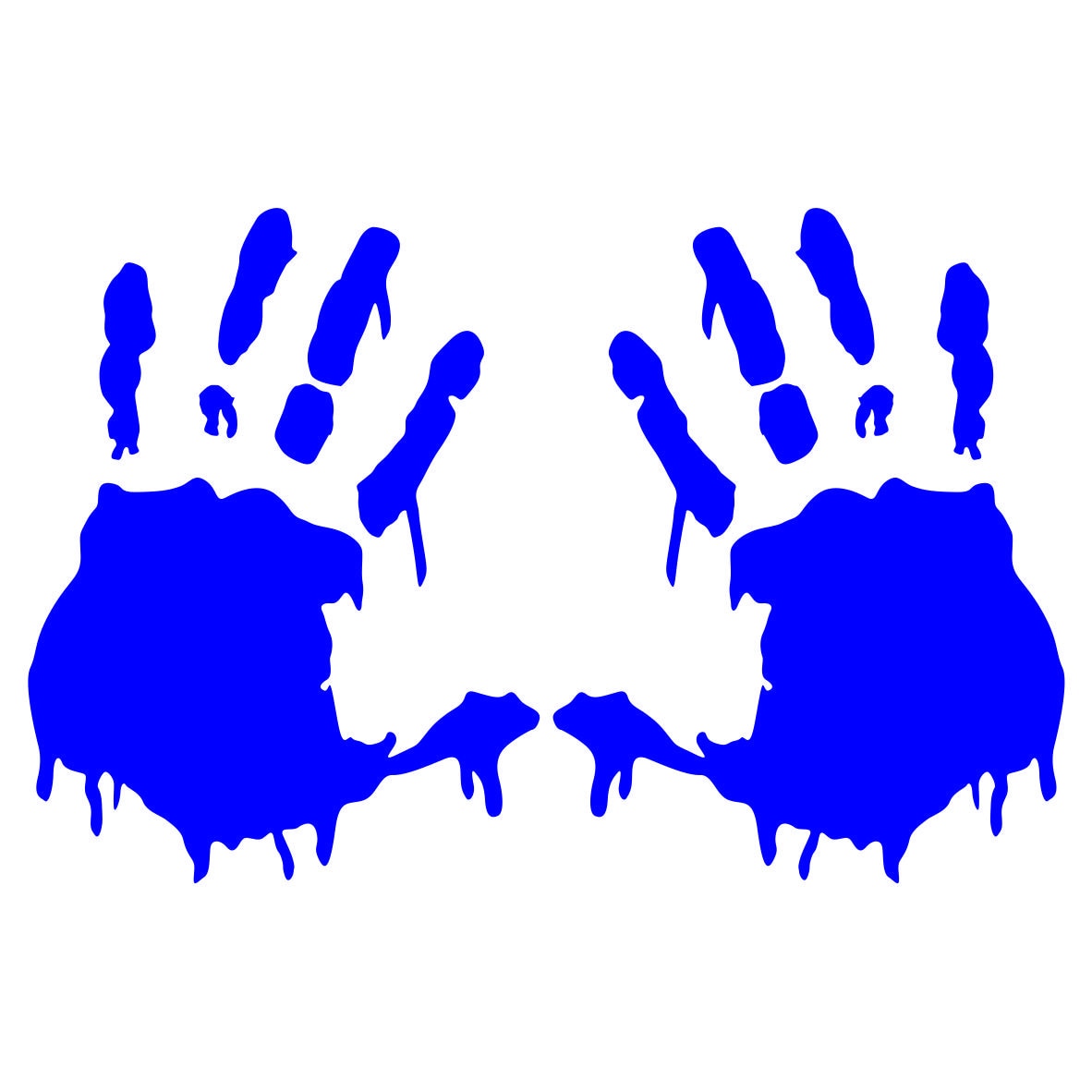 Sticker auto - Palme (set 2 bucati) - 15 x 12 cm - Albastru