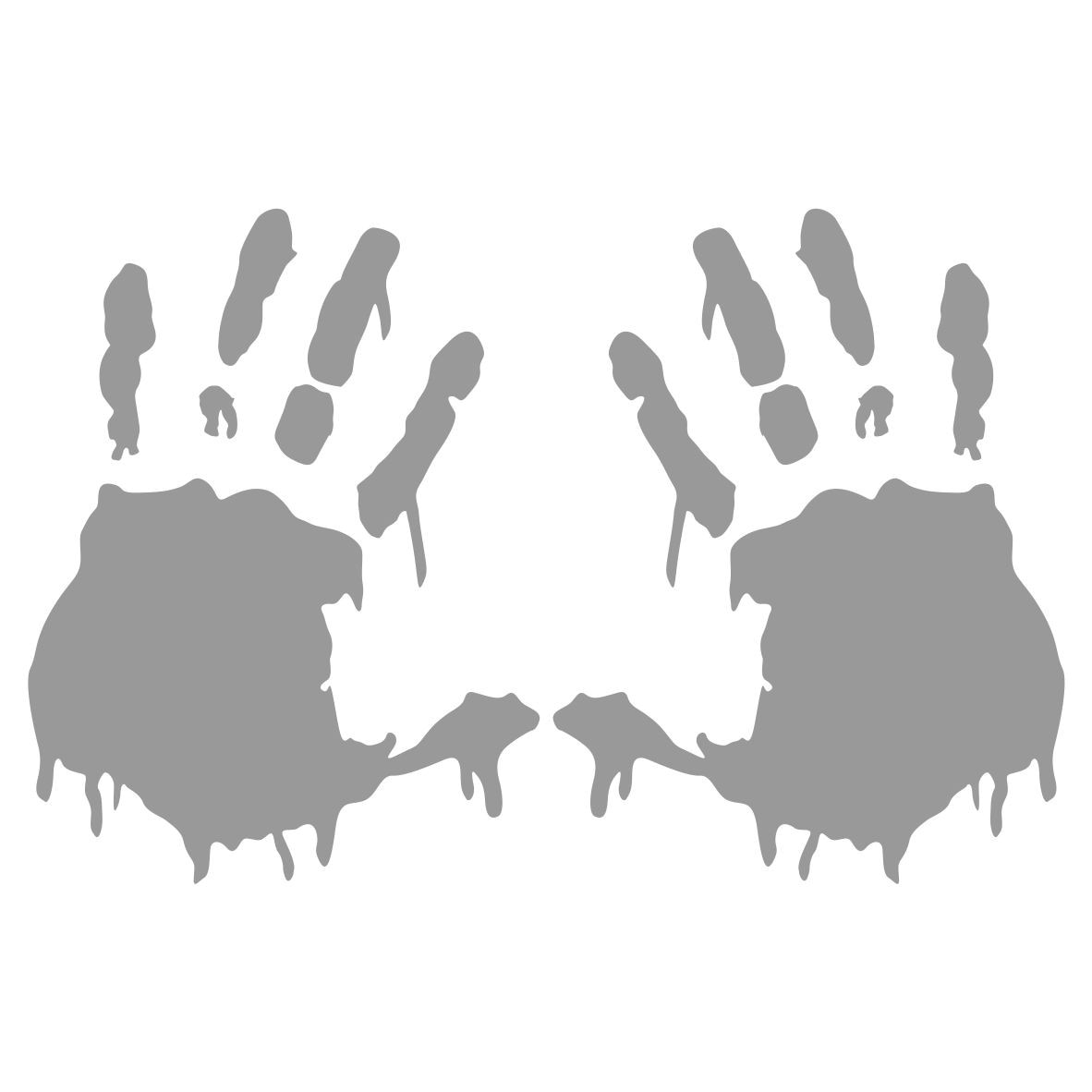 Sticker auto - Palme (set 2 bucati) - 15 x 12 cm - Argintiu