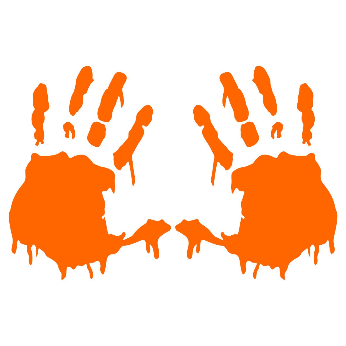 Sticker auto - Palme (set 2 bucati) - 15 x 12 cm - Portocaliu