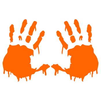 Sticker auto - Palme (set 2 bucati) - 15 x 12 cm - Portocaliu Sticker auto - Palme (set 2 bucati) - 15 x 12 cm - Portocaliu