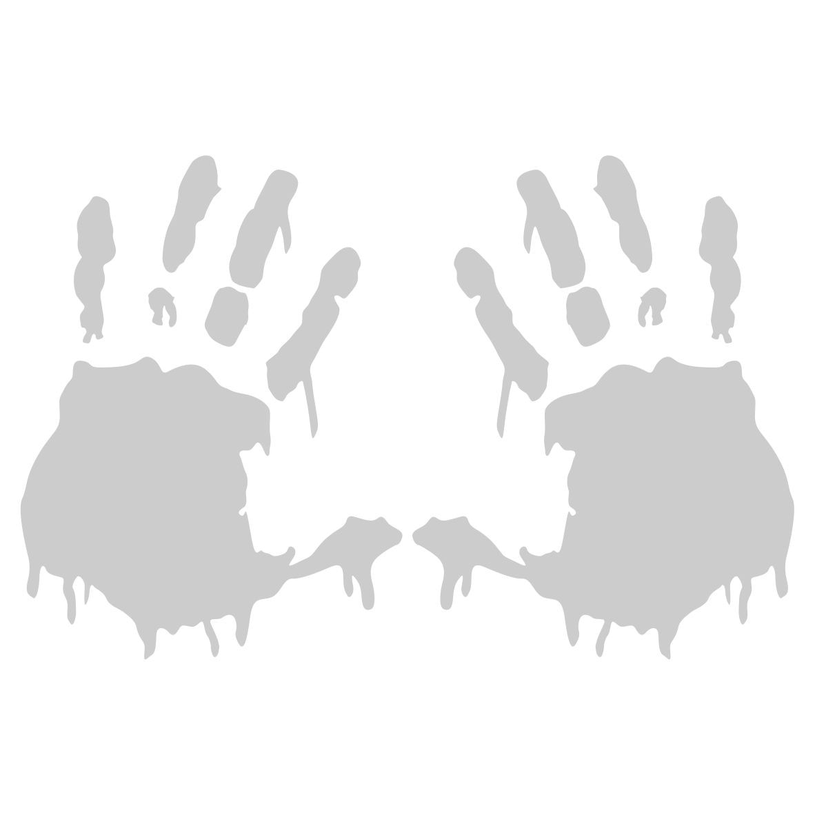 Sticker auto - Palme (set 2 bucati) - 15 x 12 cm - Alb