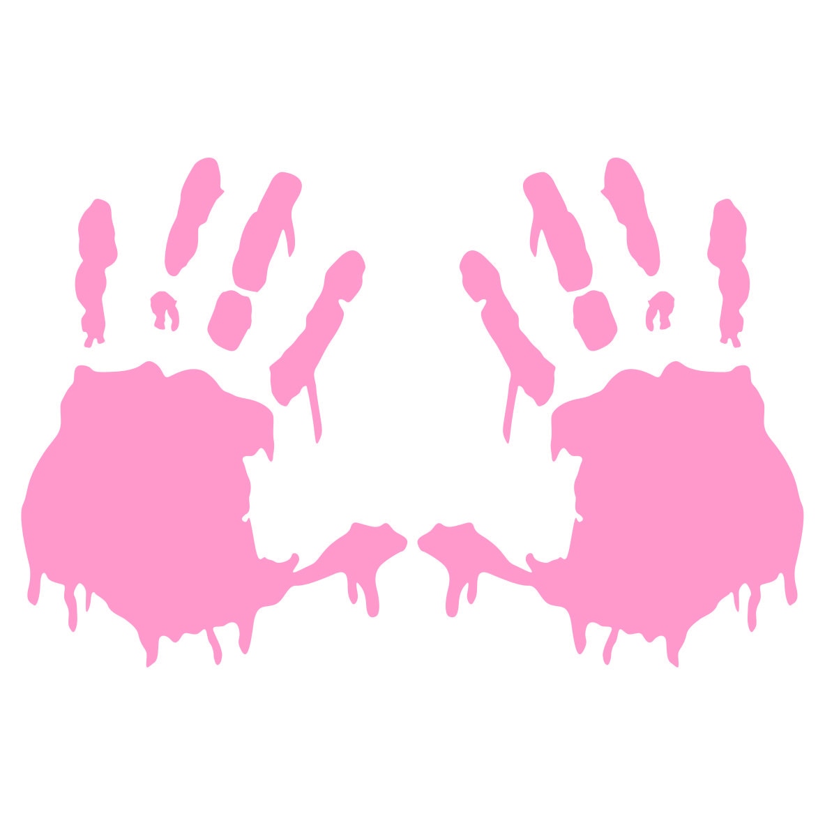 Sticker auto - Palme (set 2 bucati) - 15 x 12 cm - Roz