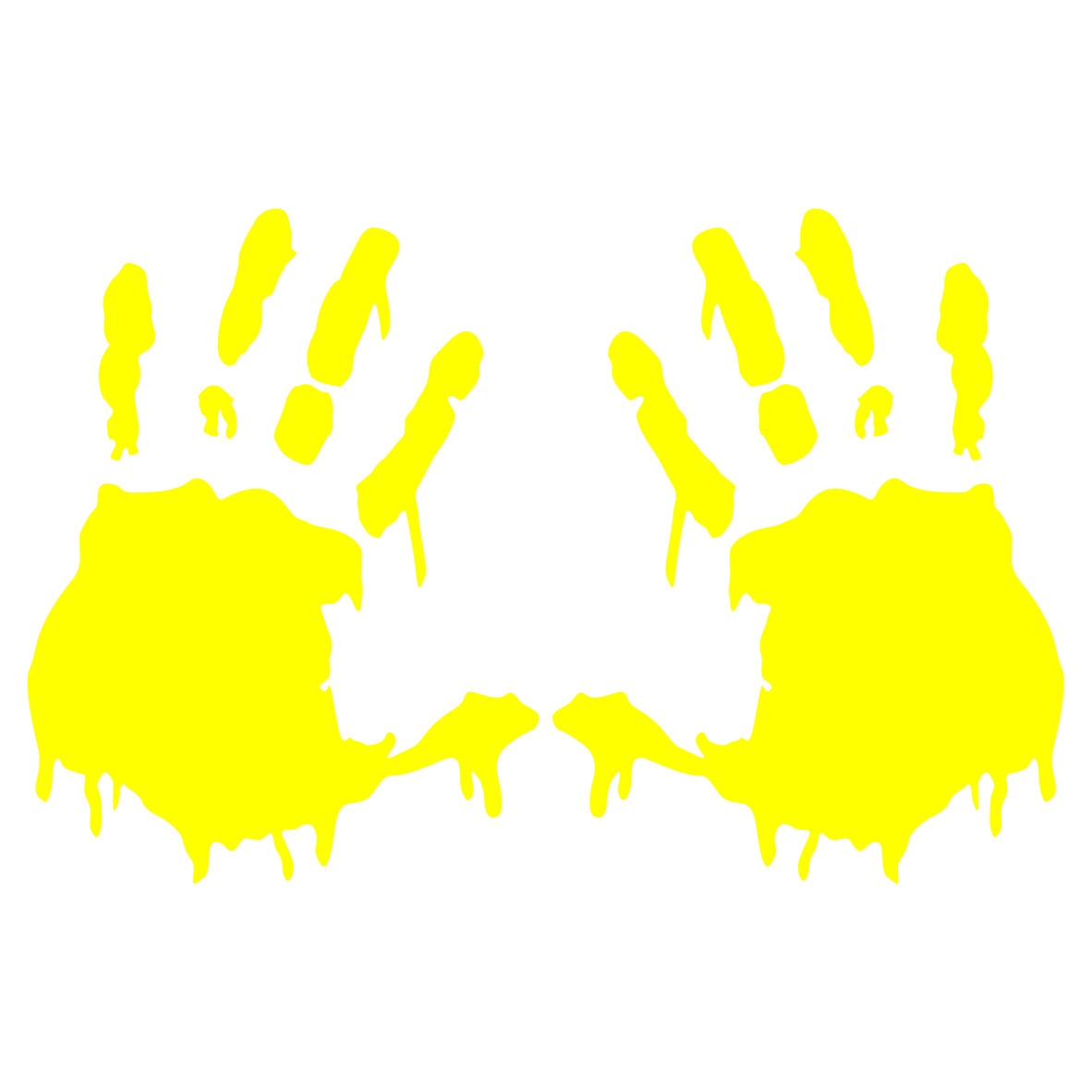 Sticker auto - Palme (set 2 bucati) - 15 x 12 cm - Galben