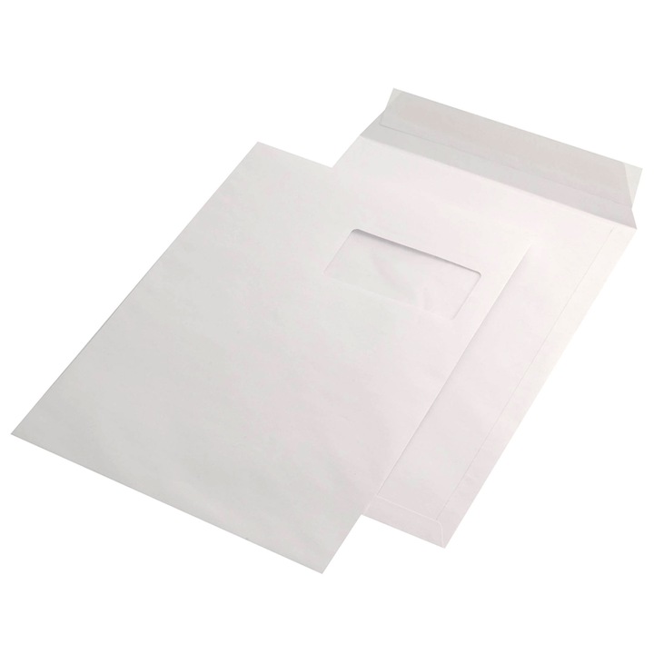 Plic C4 cu fereastra dreapta, GPV, alb, siliconic, 250 buc/cutie
