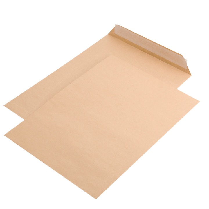 Boríték C5, 162x229 mm, kraft, szilikonszalag, 90 g/m2, 500 db/doboz