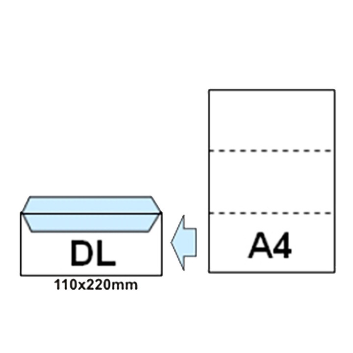 Plic DL, GPV, alb, siliconic, 1000 buc/cutie