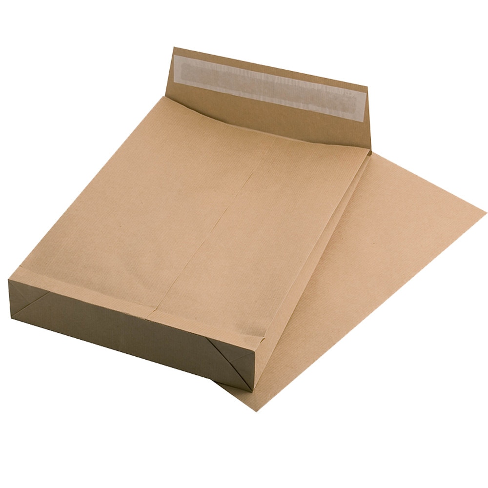 Plic B4 cu burduf 10 cm, GPV, kraft, siliconic, 100 buc/cutie