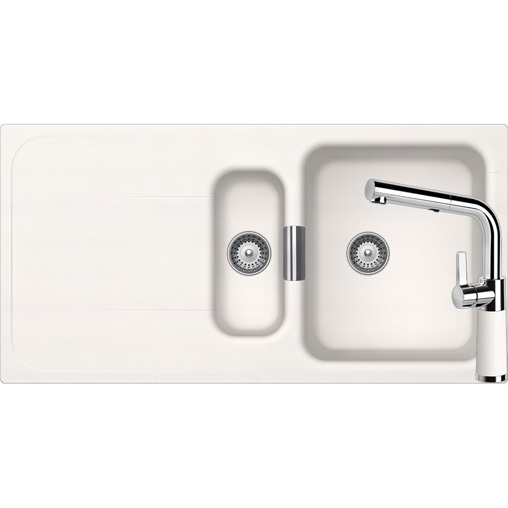 Kit chiuveta Schock Wembley D-150 si baterie Schock SC-540 cu Dus Extractibil Polaris