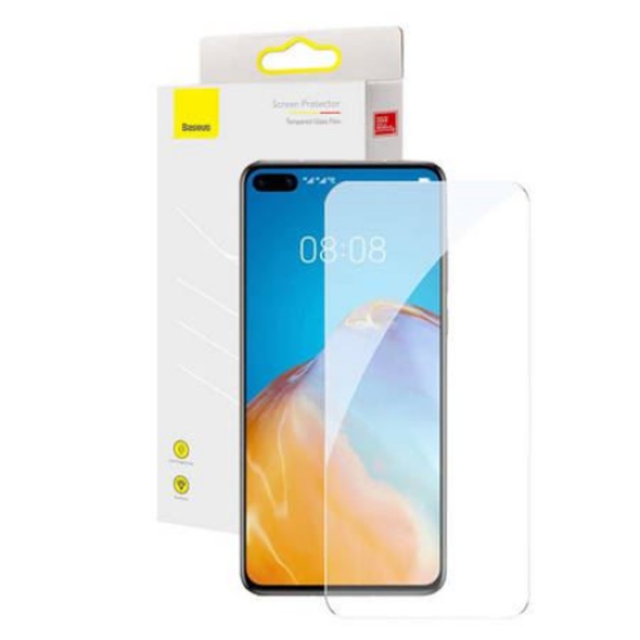 Átlátszó edzett üveg védőfólia HUAWEI P40, Baseus készülékhez