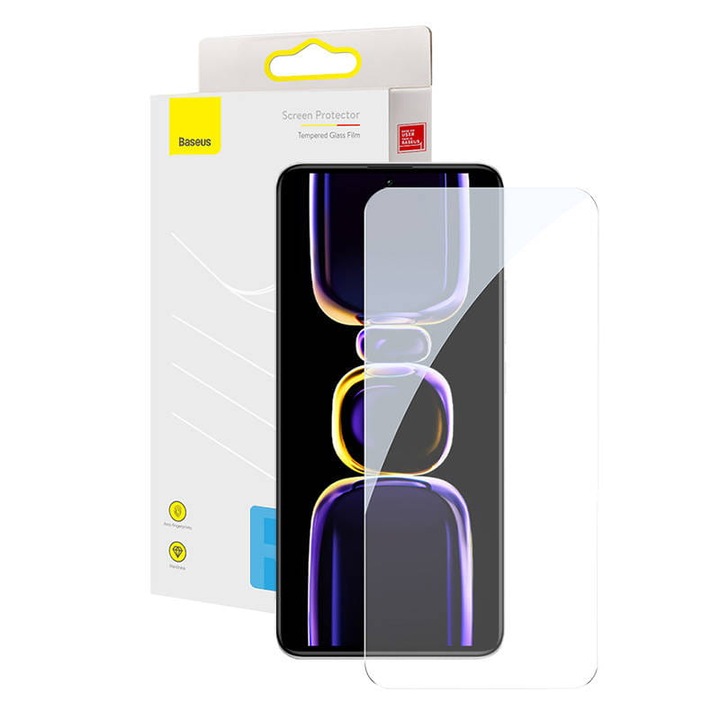 Átlátszó edzett üveg védőfólia Redmi K60/K60 Pro, Baseushoz