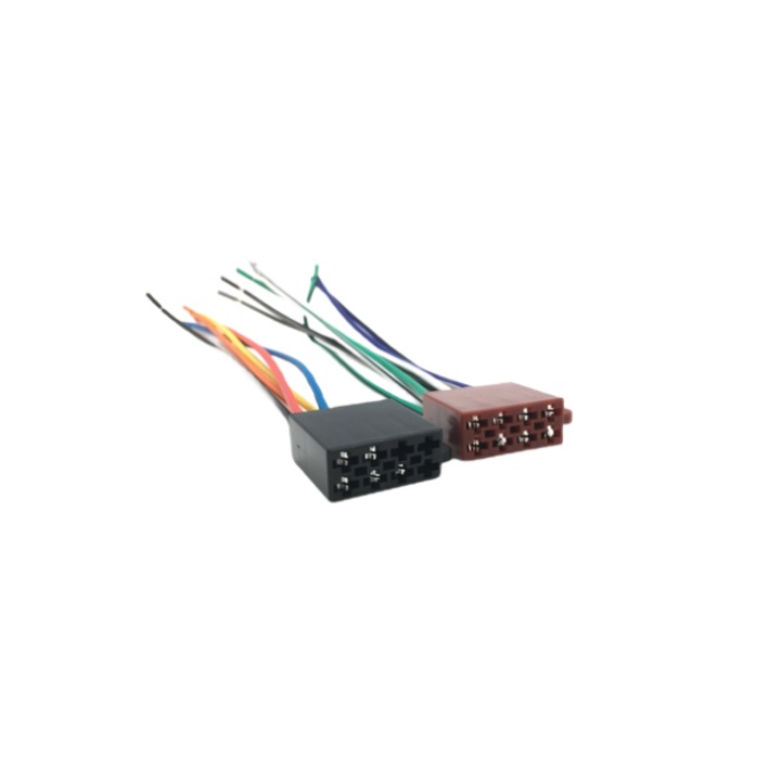 Bibilel AXT-BBL3613 Blaupunkt Autós csatlakozó kábel, ISO csatlakozóval, audiolejátszó rendszerhez, 20 cm, többszínű