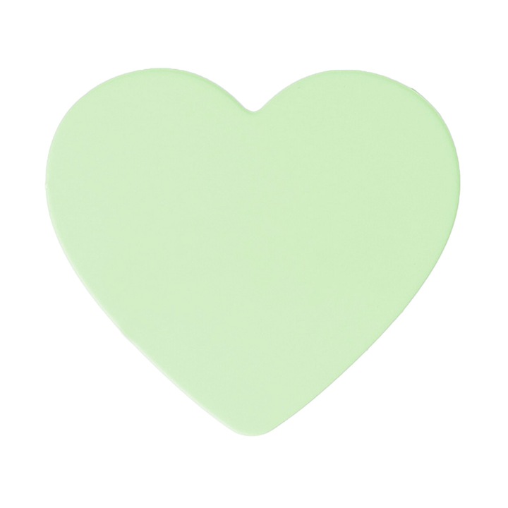 Адхезивна поставка, Универсална, PopHeart, Сърцева шарка, Матово покритие, Мигновено нанасяне, Зелен